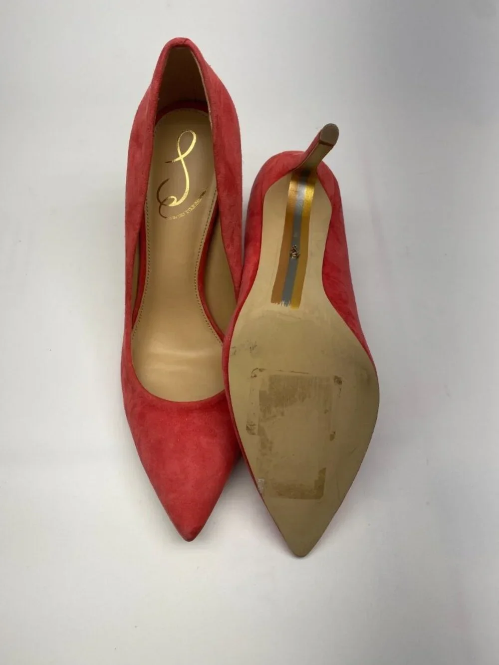 Sam Edelman Womens Vienna Red Suede Pointed Toe Heel Sz 8